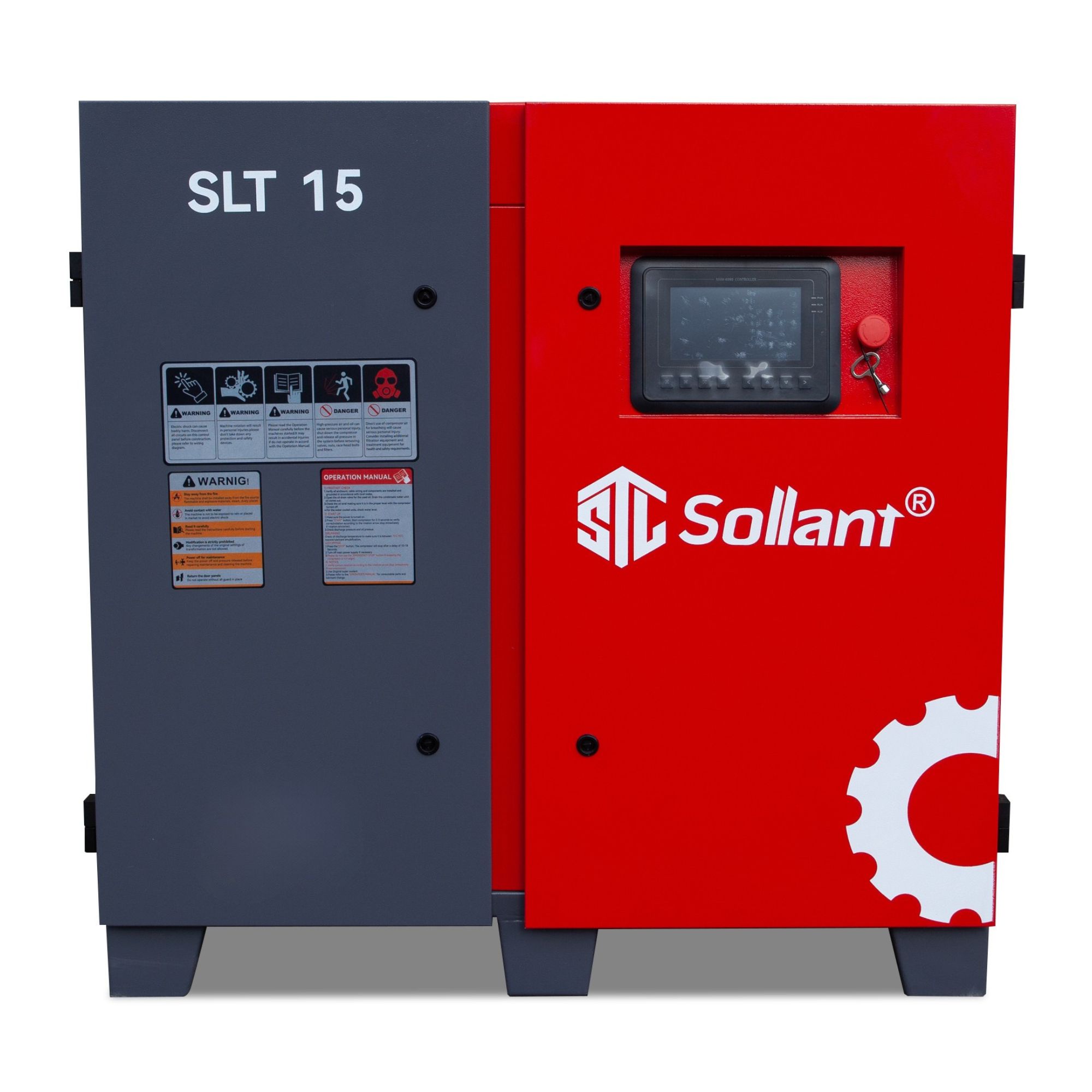 Single Stage Base Mounted Compressor 15 kW 10 Bar | Sollant Compressors