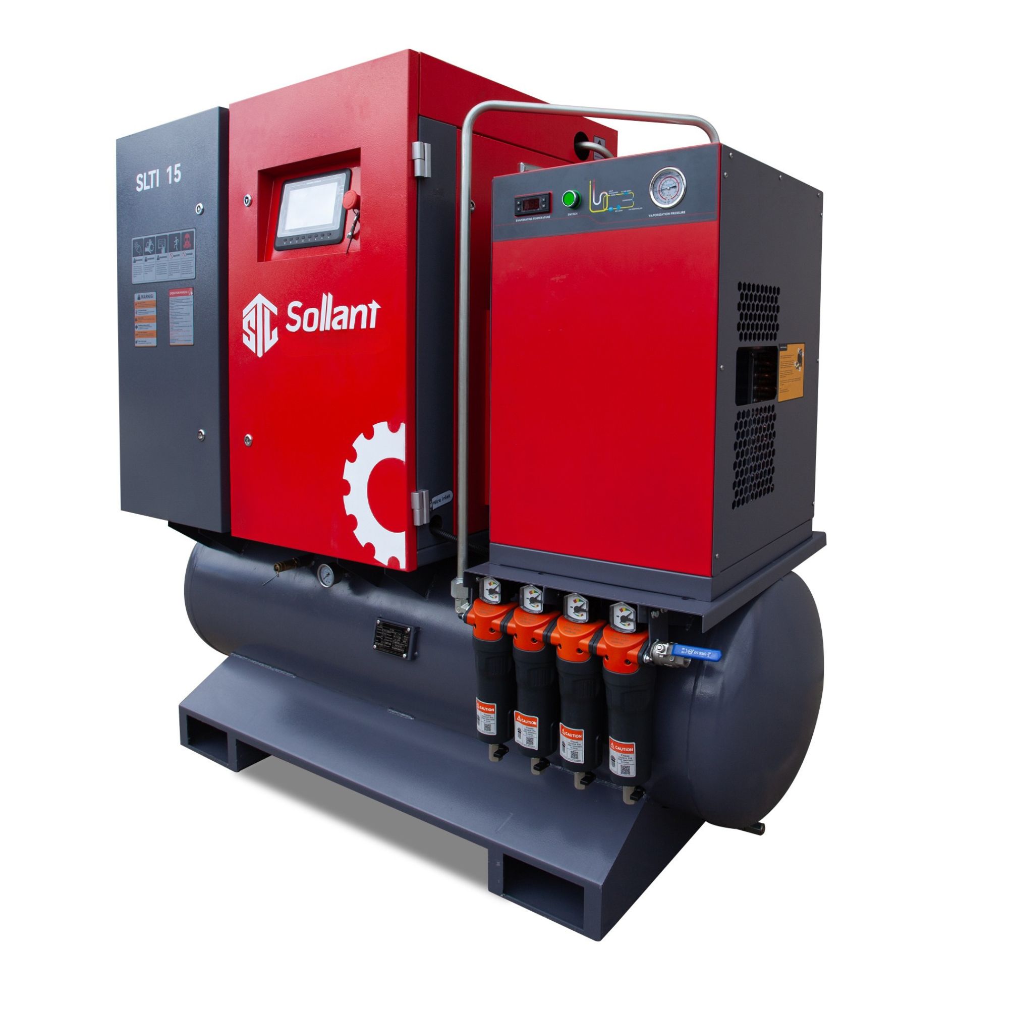 Packaged 4-in-1 Compressor 15 kW 10 Bar | Sollant Compressors
